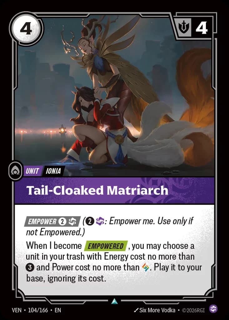 Tail-cloaked Matriarch